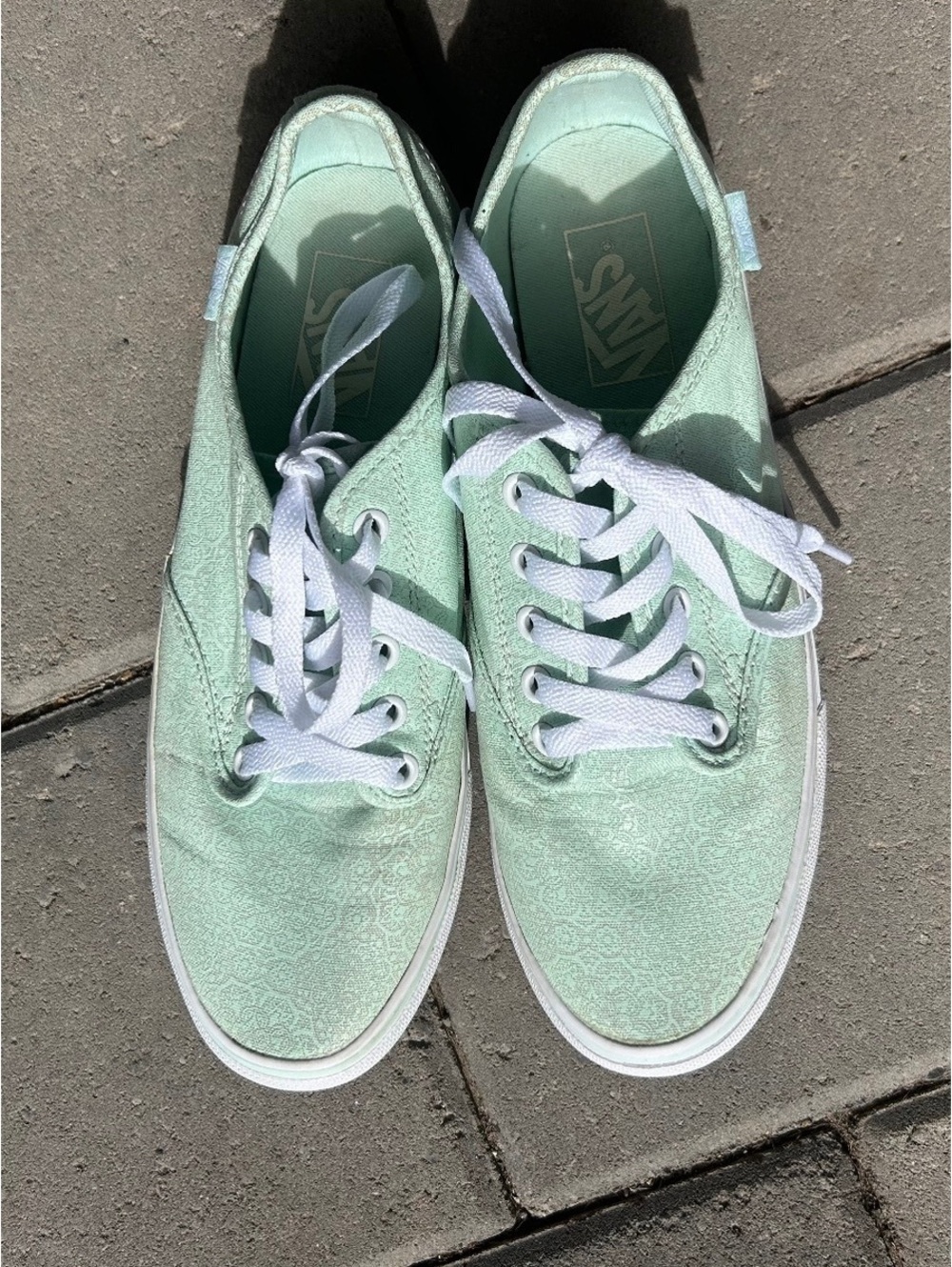 Vans Mandala tennis shoes mint green size 9.5 womens